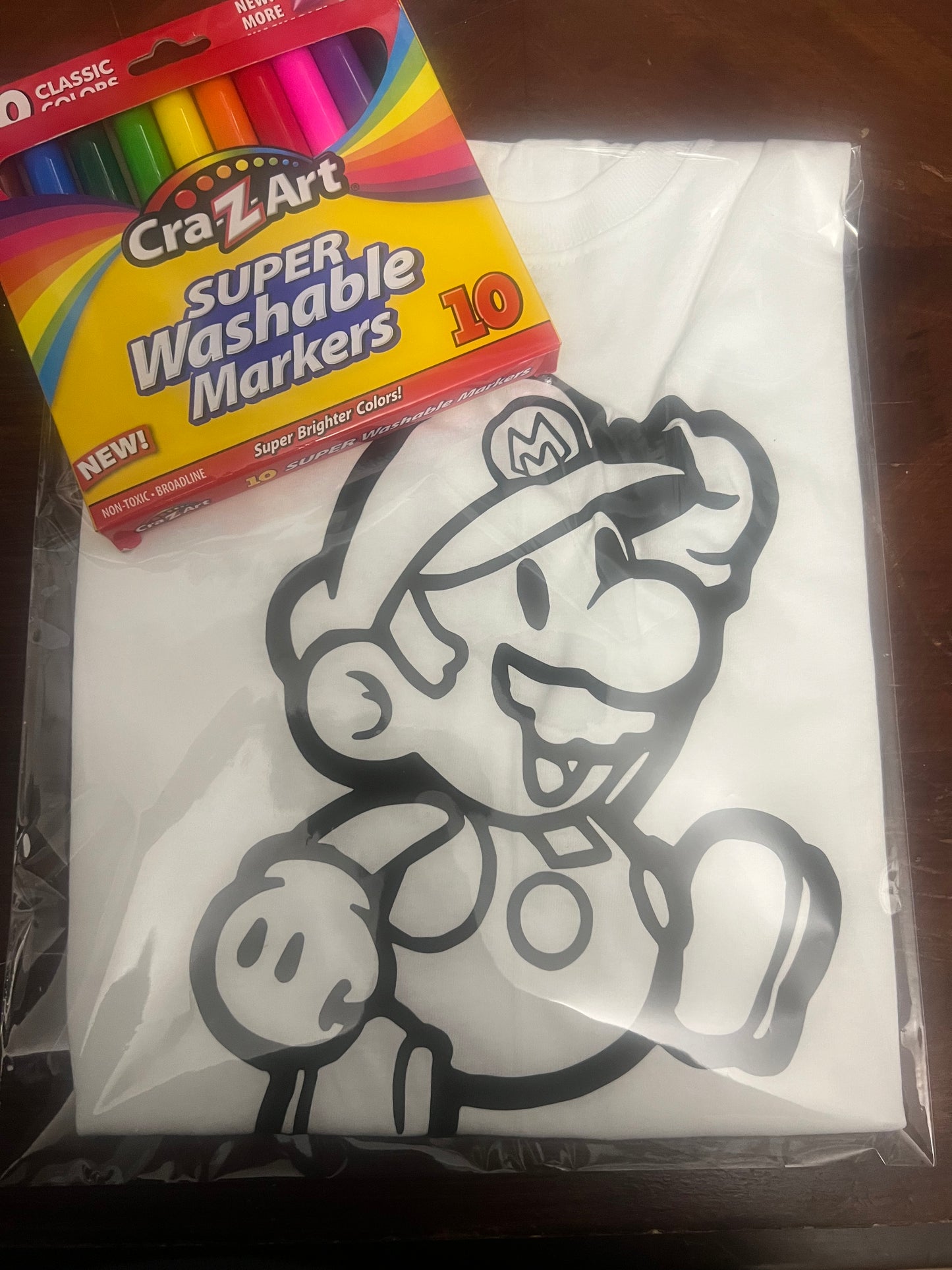 Mario coloring shirt