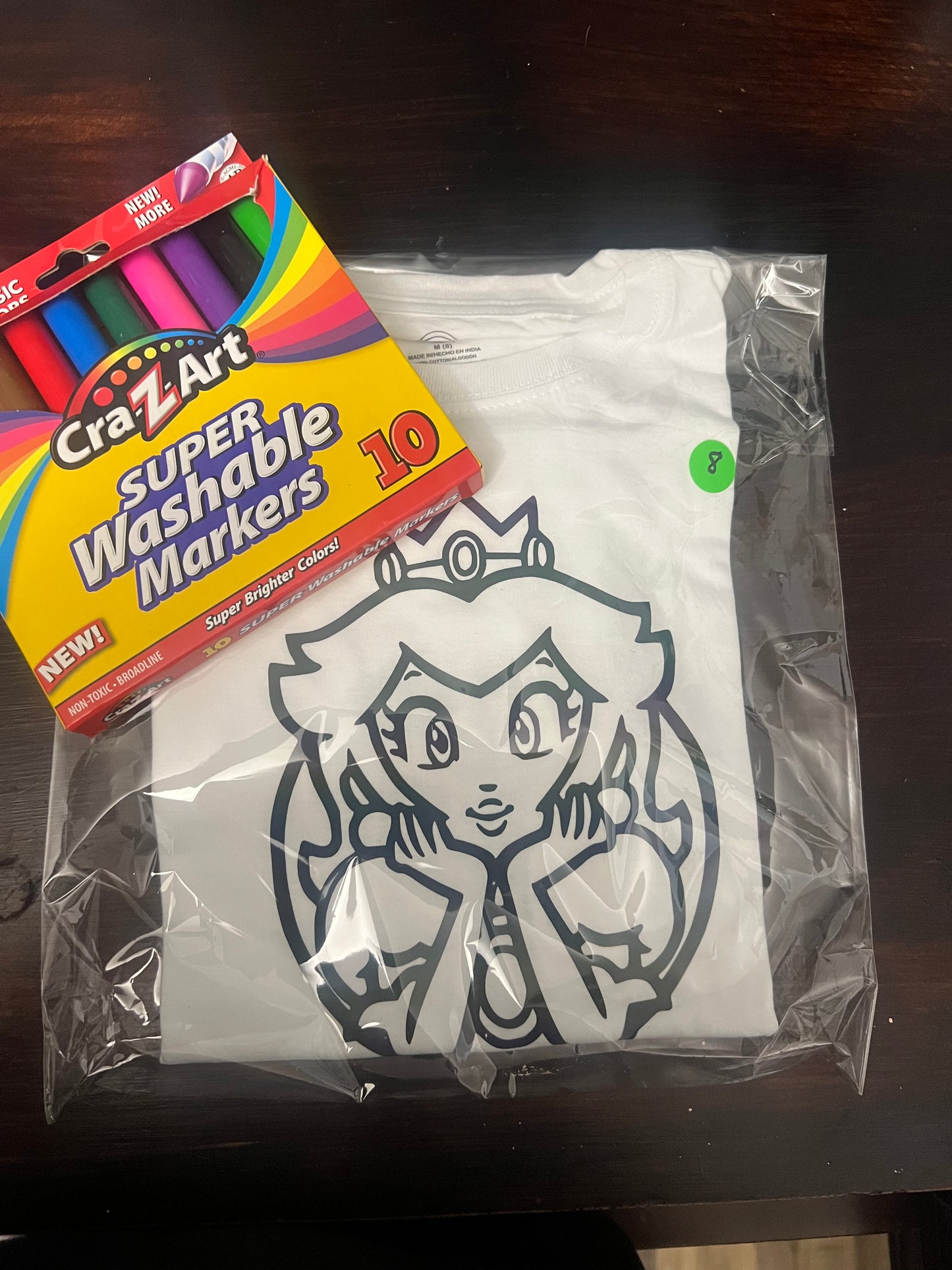 Princess peach coloring shirt