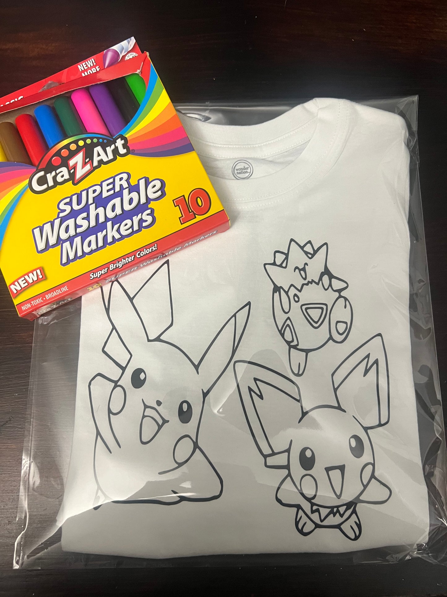 Pokémon coloring shirt