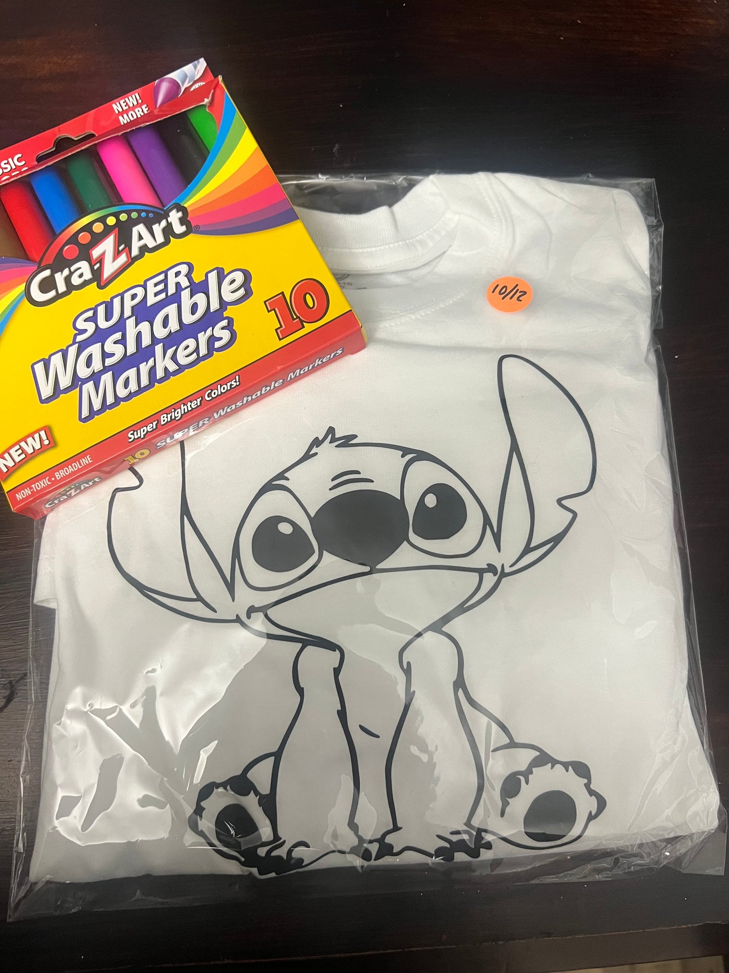 Stitch coloring shirt