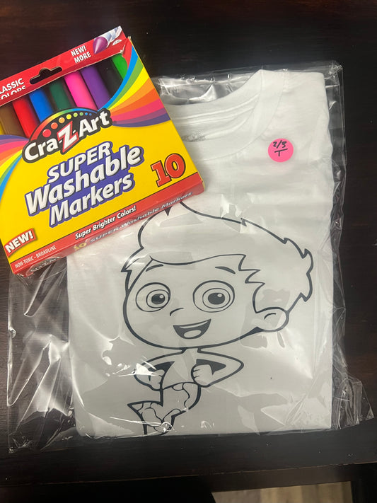 Bubble guppy coloring shirt