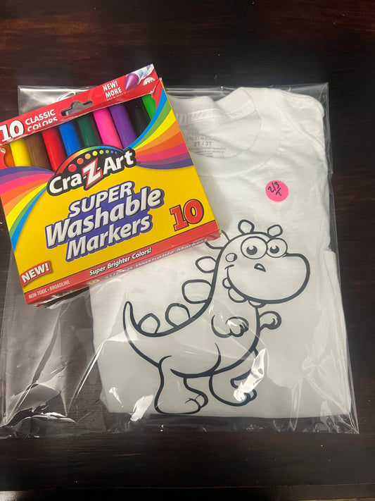 Dinosaur coloring shirt