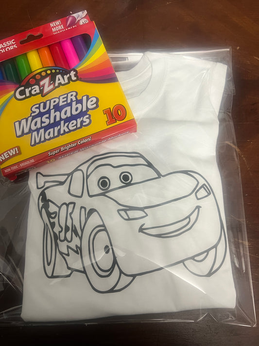 Cars coloring shirt