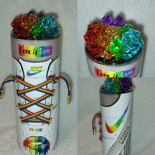 Rainbow pride tumbler