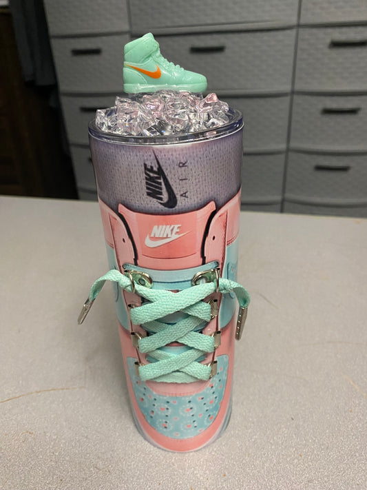 Teal n Pink shoe